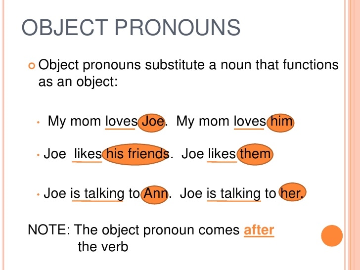 what is an object pronoun